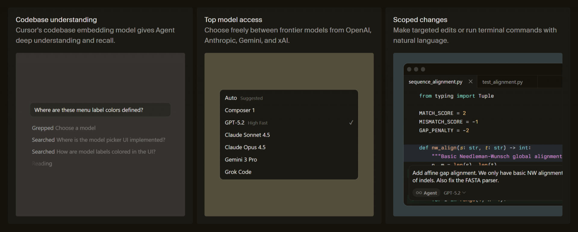 Ein Überblick über die wichtigsten Features von Cursor, einem KI-Coding-Agenten