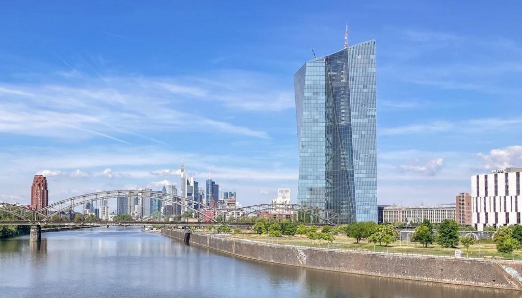 Die Zentrale der Europäischen Zentralbank (EZB) in Frankfurt am Main