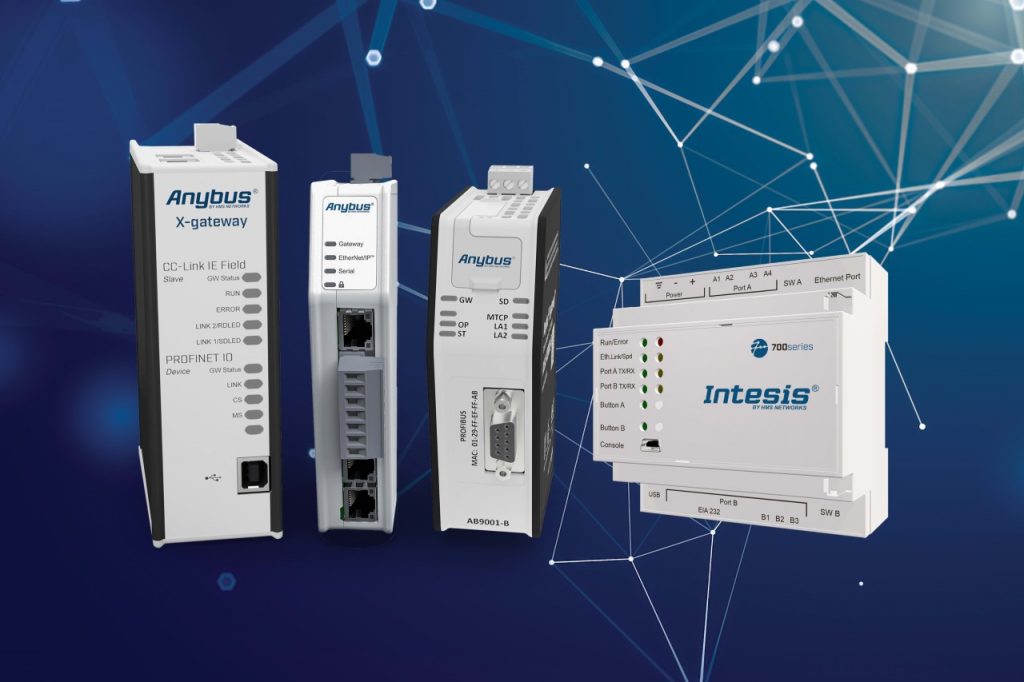 Verschiedene Gateways der Marken Anybus und Intesis