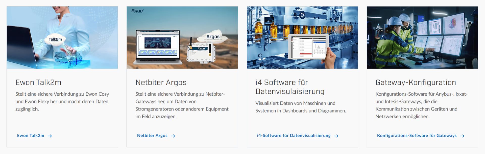 Eine Auswahl verschiedener Software-Tools, die das Unternehmen anbietet